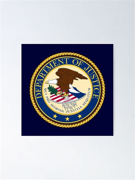 United States Department Of Justice Doj Seal Poster For Sale By