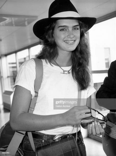 American Model And Actor Brooke Shields Smiles While Walking Through