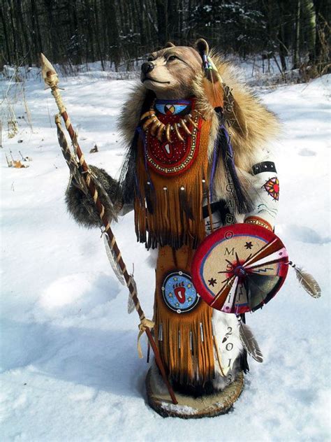 Grizzly Bear Manitou Spirit Or Totem Etsy Native American Kachina
