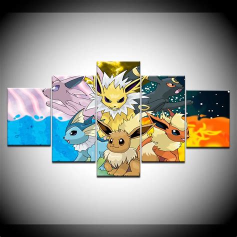 Pokemon Hd Oil Painting Cartoon Wall Poster