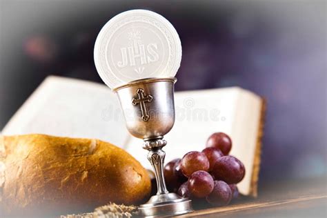 Holy Communion Bread Wine Stock Photo Image Of Liturgy 52003396