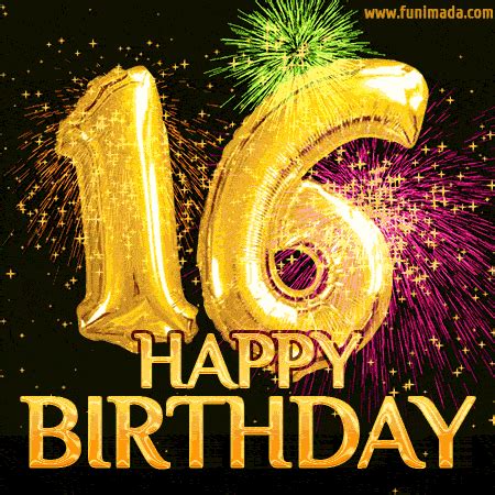 Happy 16Th Birthday Images Gif Free Birthday Clipart Animations