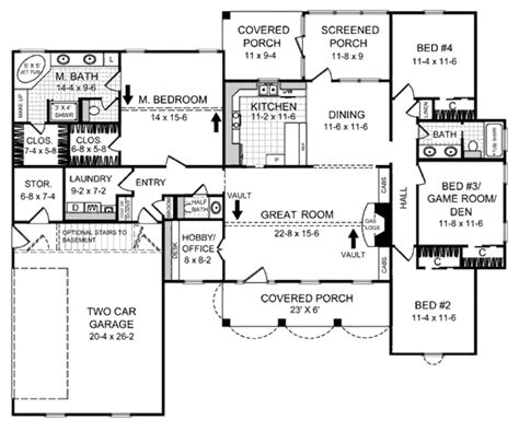 1200 to 1500 square feet. Traditional Style House Plan - 4 Beds 3.00 Baths 2000 Sq ...