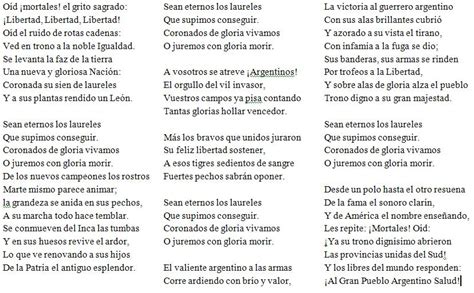 Encuentre más letras y videos de los piojos en album cancion y letra. Historia del Himno Nacional Argentino - Info - Taringa!