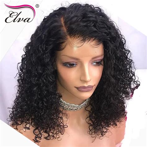 Buy Elva Hair Full Lace Human Hair Wigs Short Curly Free Hot Nude