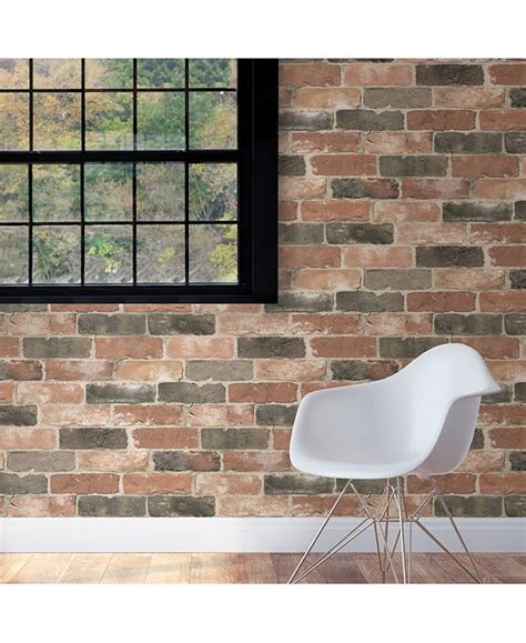 Brewster Home Fashions Newport Reclaimed Brick Peel And Stick Wallpaper