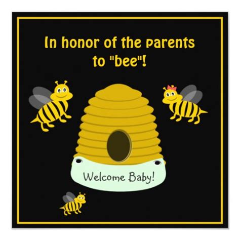For a blowout baby bump bash, select from our collection of premium baby shower invitations. Parents To Bee Bumble Bee Baby Shower Invitation | Zazzle