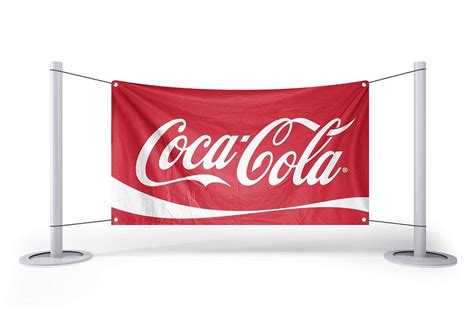 Download Fabric Banner Attached to Metal Posts Mockup Generator ...