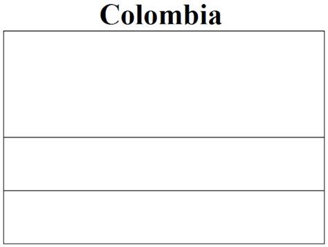 Geography Blog Colombia Flag Coloring Page Bandeira Da Colômbia