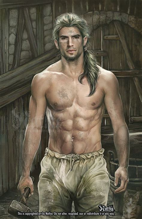 severin the blacksmith ii by nathie on deviantart fantasy art men fantasy warrior fantasy male