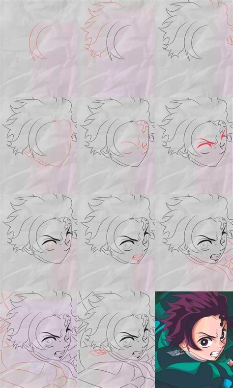 How To Draw Tanjiro Fantasy Art Step By Step Drawing Photos