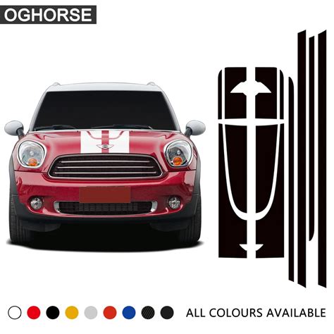 Car Styling Side Racing Stripes Hood Rear Engine Cover Trunk Body Kit