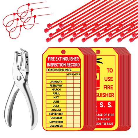 Buy Fire Extinguisher Tags With Adjustable Wire Ties Fire Extinguisher