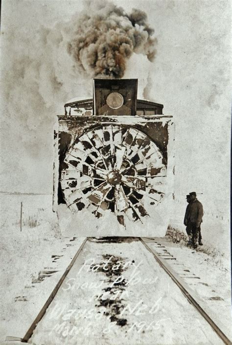 1915 Rppc Of A Locomotive Snowplow As Abstract Art Steam Trains