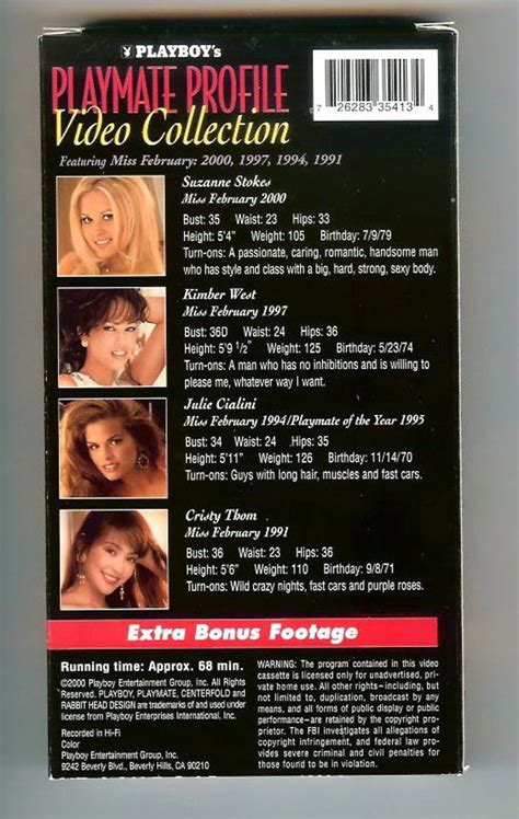Vintage Playboy VHS Playmate Profile Video Collection Rare Etsy Ireland