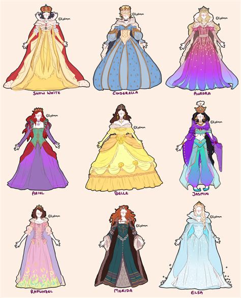 Finished Concept Art Disney Princesses As Queens By Iydimm On Deviantart