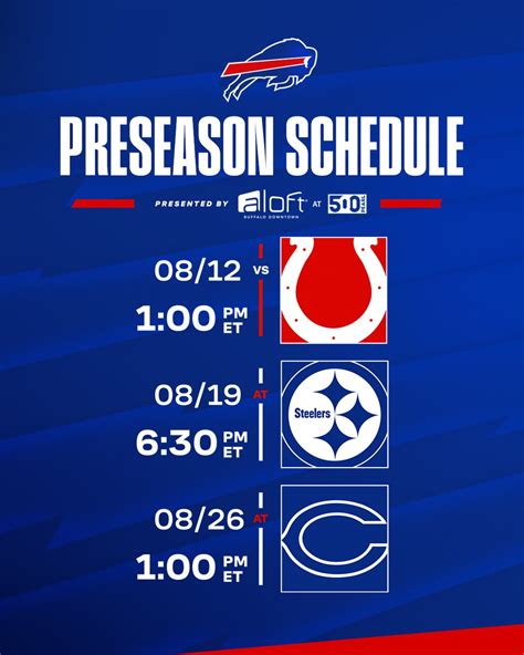 Buffalo Bills On Twitter Our Preseason Schedule Is Set Everything