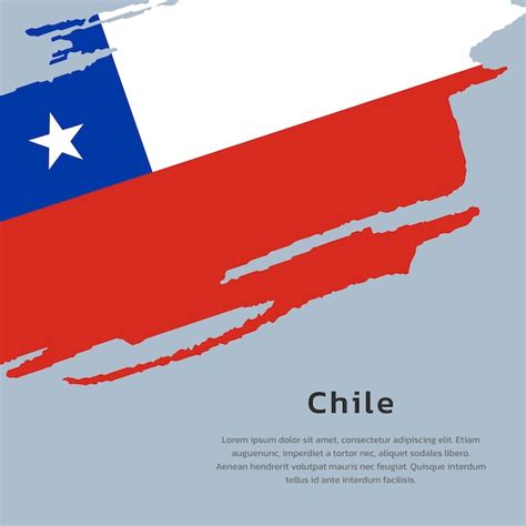 Premium Vector Illustration Of Chile Flag Template