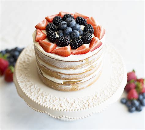 Protein Treats By Nicolette Mixed Berry Naked Cake