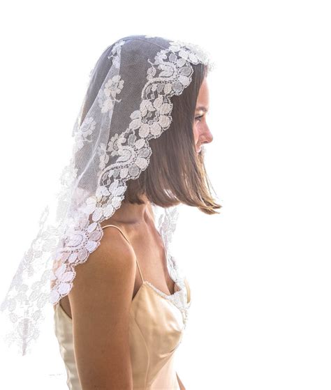 Vintage Lace Mantilla Wedding Veil Made In Spain Be Something New