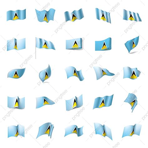 Saint Lucia Flag Illustration Png Vector Psd And Clipart With