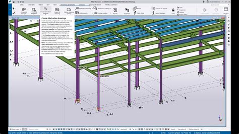 Tekla Structures 2022 New Fabrication Drawings Youtube