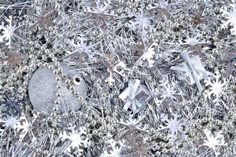 Premium Photo Silver Christmas Decorations For Background