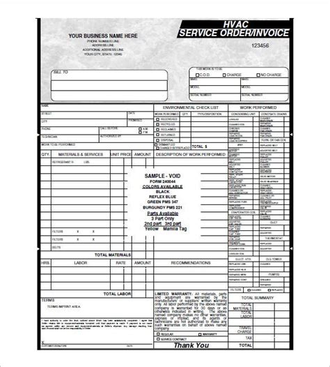 Add the requestor's name & contact information, as well as the request's priority level and who completed it. HVAC Invoice Template - 6+ Free Word, PDF Format Download! | Free & Premium Templates