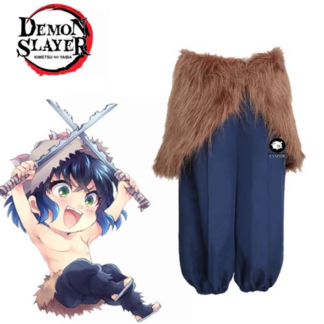 Demon Slayer Kimetsu No Yaiba Hashibira Inosuke Apron Pants Outfit