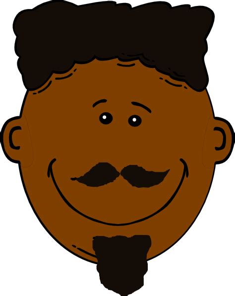 Black Man With Face Hair Clip Art At Vector
