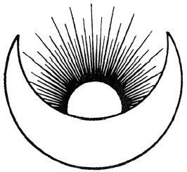 Stylized half sun half moon face, black and white drawing and. logo1913.jpg (266×245) | Moon symbols, Half moon tattoo ...