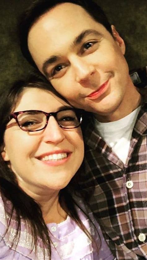 Mayim Bialik And Jim Parsons On The Set Of The Big Bang Theory Big Bang Theory Series The Big