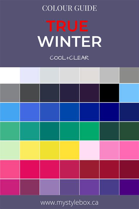 The Color Guide For True Winter