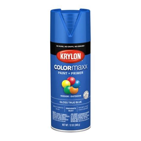 Krylon Colormaxx Gloss True Blue Indooroutdoor Spray Paint And Primer