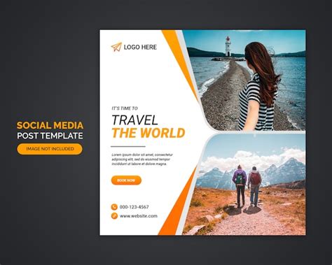 Premium Psd Travel Agency Social Media Post Template
