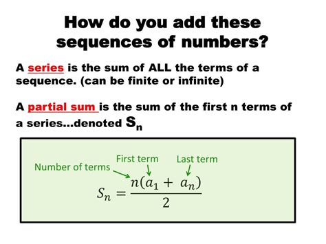 PPT - Arithmetic Sequences Sequence is a list of numbers typically with ...