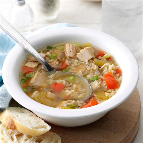 Brown Rice Turkey Soup Recipe | Taste of Home