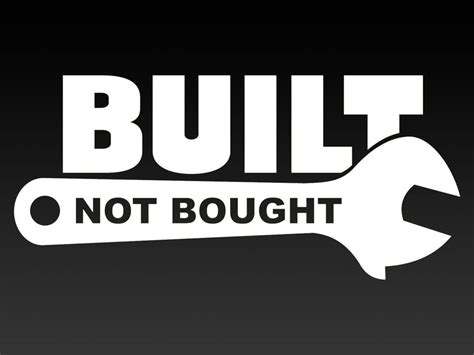 Built Not Bought Mm Funny Car Vinyl Sticker Decal EBay Jeep Decals Funny Decals Funny