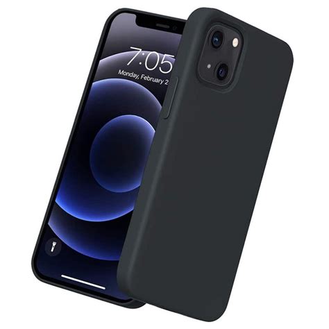 Saii Premium Iphone 13 Liquid Silicone Case Black