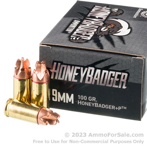 20 Rounds Of Discount 100gr Honeybadger 9mm P Ammo For Sale By Black