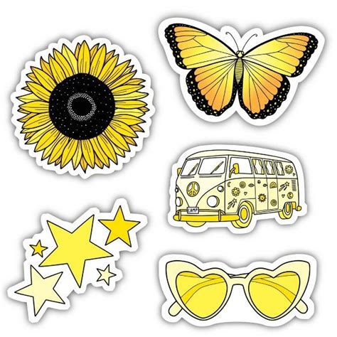 34 Cute Sticker Yellow Pressinusa