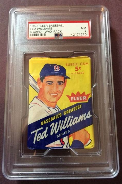 We did not find results for: 1959 Fleer Ted Williams 6 card Unopened wax pack PSA 7 ...