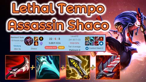 Lethal Tempo Duskblade Shaco Massacre D S12 League Of Legends Full Gameplay Infernal