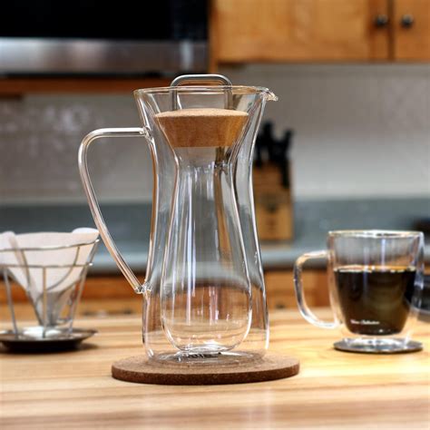 Bolio Pour Over Coffee Kit Includes Glass Decanter Steel