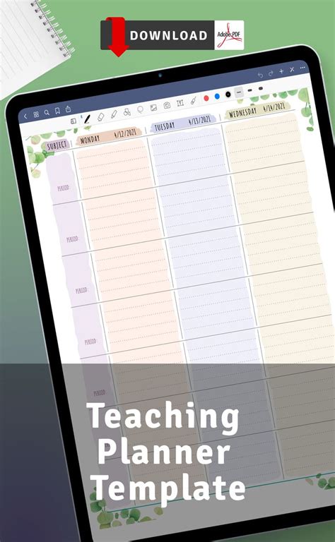 Weekly Lesson Plan Template Dated 2023 Teacher Lesson Etsy Teacher