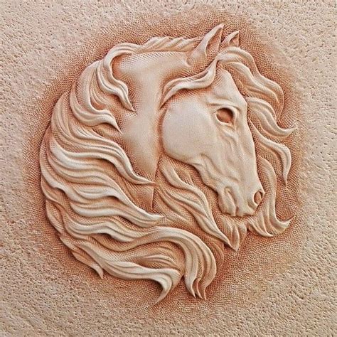 Конь Horse Карвинг Тиснение на коже Leather Carving Leather Craft