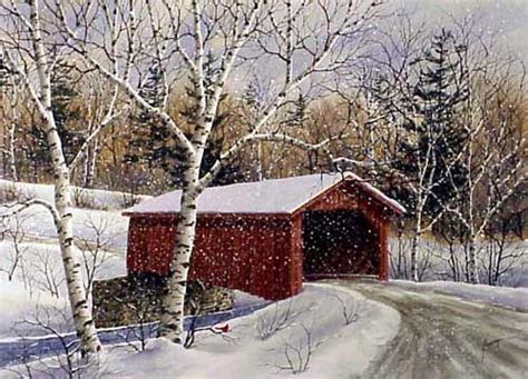 Red Covered Bridge By Kathy Glasnap Covered Bridge