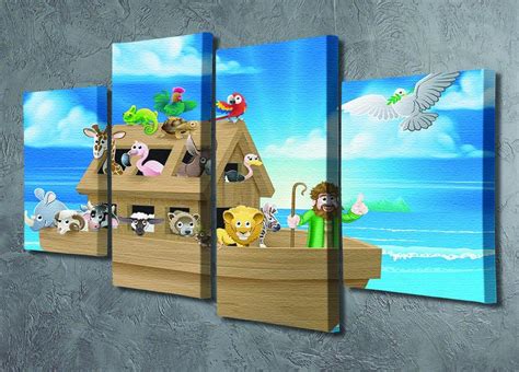 Cartoon Childrens Illustration Of The Christian Bible Story Of Noah 4