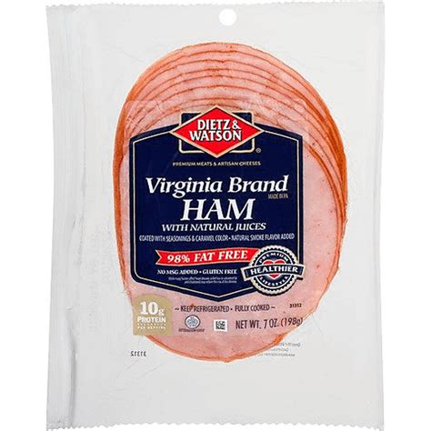 Dietz And Watson Virginia Brand Ham 7 Oz Ham Vista Foods