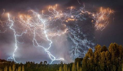 Clouds Cataclysm Thunder Lightning Russia Trees Wallpapers Hd